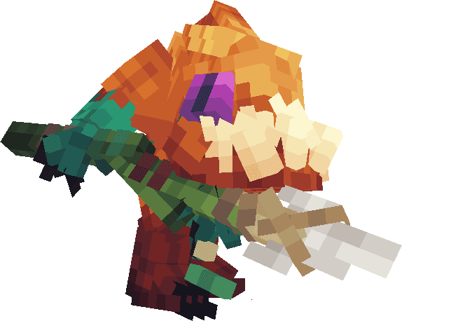 Grog creature holding a javelin