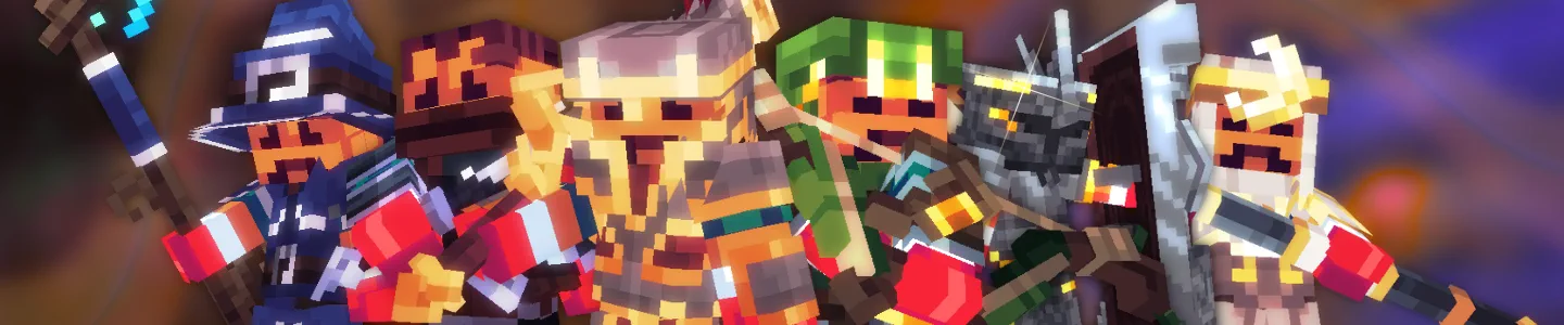 RuneFist's Minecraft class cast lined up for battle